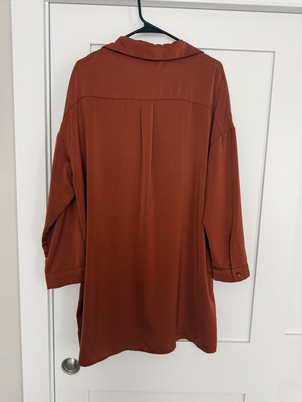 Blue Blush Rust Button Up Dress - Picture 3 of 3